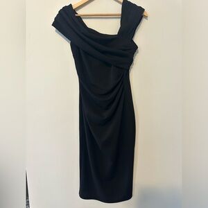 Goddiva Brand Sample Black Midi Dress NWOT